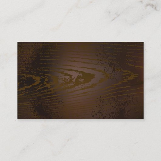 木製背景と機械式水上馬 名刺 (裏面)