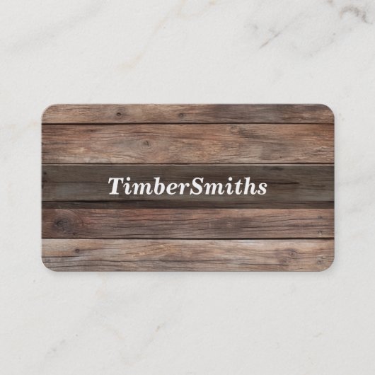 木製背景の名刺 名刺 (正面)