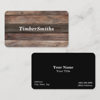 木製背景の名刺 名刺