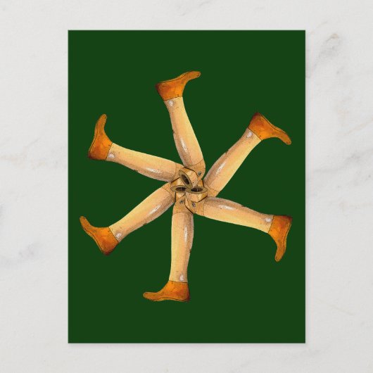 木製脚はがき ポストカード (正面)