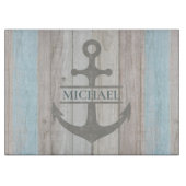 木製航海のボートいかり名 カッティングボード (正面)