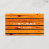 木製船ビルダーの写真QRコード 名刺 (正面)