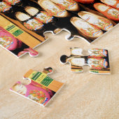 木製色彩の鮮やかの下駄、オランダ2 ジグソーパズル (側面)