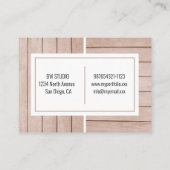 木製茶色モダンの背景名刺 名刺 (裏面)