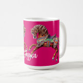 木製華美回転木馬馬 コーヒーマグカップ (正面右)