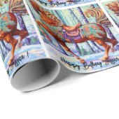 木製華美回転木馬馬 ラッピングペーパー (ロールコーナー)