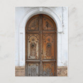 木製華美素朴ドアはがき ポストカード (正面)