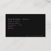 木製調理器具調理師/ベークビジネスカード 名刺 (裏面)