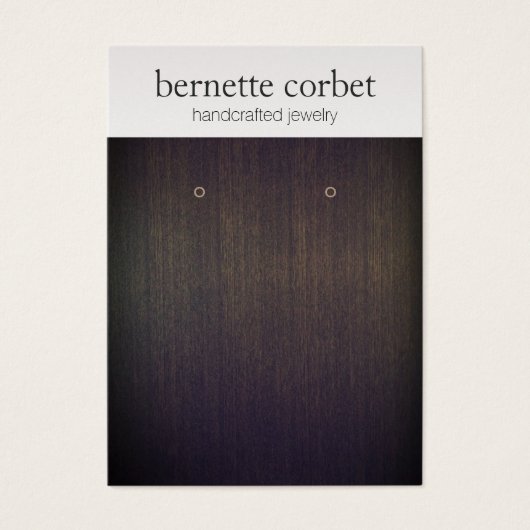 木製軟エレガント銀製イヤリング表示カード (正面)