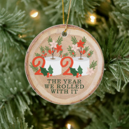 木製転がスライスItトイおもしろいレ紙2020 セラミックオーナメント