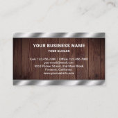 木製金物素朴器用動力工具ドリルマシン 名刺 (裏面)