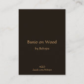 木製音楽楽器ATCのバンジョー 名刺 (裏面)