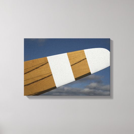 木製飛行機プロペラ キャンバスプリント (正面)