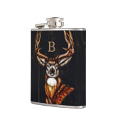 木製鹿カントリー素朴モノグラユニークム フラスク (左)