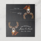 木製鹿素朴国テーブル番号 プレイスカード (外部開封)