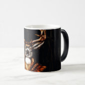 木製鹿素朴国パーソナライズされた モーフィングマグカップ (正面右)