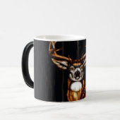 木製鹿素朴国パーソナライズされた モーフィングマグカップ (正面左)