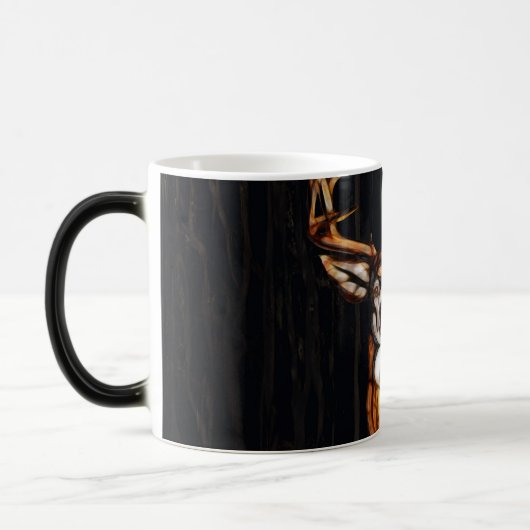 木製鹿素朴国パーソナライズされた モーフィングマグカップ (左)