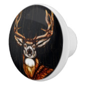 木製鹿素朴国ユニーク セラミックノブ (右)