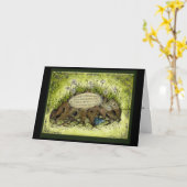 木製5周年結婚記念日ギフトカード カード (黄色い花)