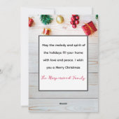 木製 シンプル エレガント ファミリー クリスマス フォト コラージュ (裏面)