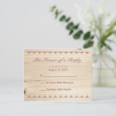 木製RSVP 出欠カード (スタンド正面)