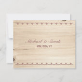 木製RSVP 出欠カード (裏面)