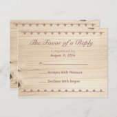 木製RSVP 出欠カード (正面/裏面)