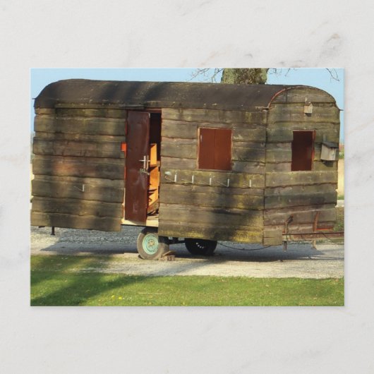 木製WOODカーバントレーラーポストカード ポストカード (正面)