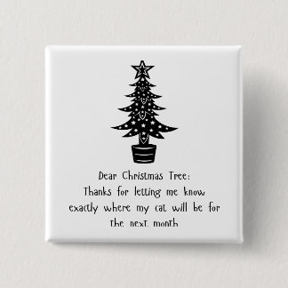 木親愛の猫が感謝してい!😺🎄 缶バッジ