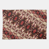 木調と汚れによる形状の反復 キッチンタオル (横)