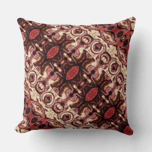 木調と汚れによる形状の反復 クッション (正面)