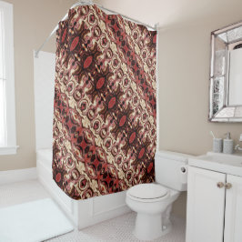 木調と汚れによる形状の反復 シャワーカーテン