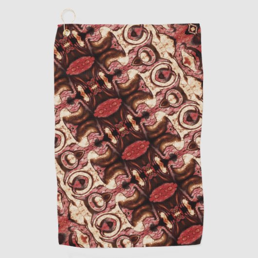 木調と汚れrの形状の繰り返し ゴルフタオル (正面)