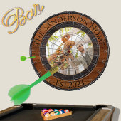 木調素朴ファミリー名写真 ダーツボード