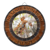 木調素朴ファミリー名写真 ダーツボード (正面)