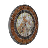 木調素朴ファミリー名写真 ダーツボード (正面左)