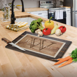木調素朴モノグラム カッティングボード