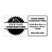 木調素朴業者のロゴ ラバースタンプ (インプリント)