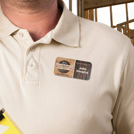 木調素朴業者のロゴ 名札