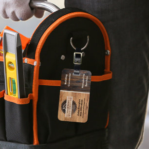 木調素朴業者ロゴツールバッグラベル ラゲッジタグ