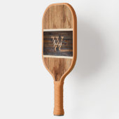 木調素朴水平ストライプ ピックルボールラケット (左)