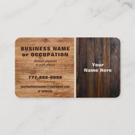 木調素朴音 名刺 (正面)