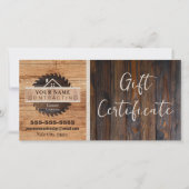 木調請素朴業者ロゴギフト券 (正面)