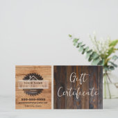 木調請素朴業者ロゴギフト券 (スタンド正面)