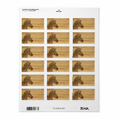 木象形縞模様 ラベル (フルシート)