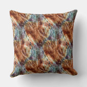 木質の傷のある非常に素朴なカット茶色のテクスチャ クッション (裏面)