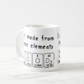 木質の定期テーブル名mag コーヒーマグカップ (正面左)