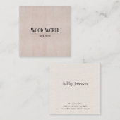 木質テクスチャモダンスタイル スクエア名刺 (正面/裏面)