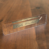 木質感覚ペンの銘板 デスクネームプレート (側面)